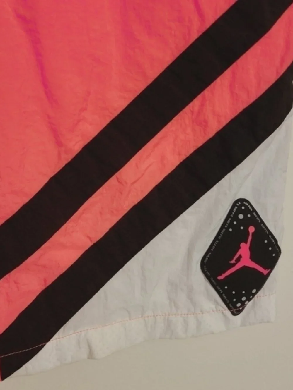 Air Jordan | Men's Retro Pink and Black Colorblock Legacy Swim Shorts (Size 3XL)